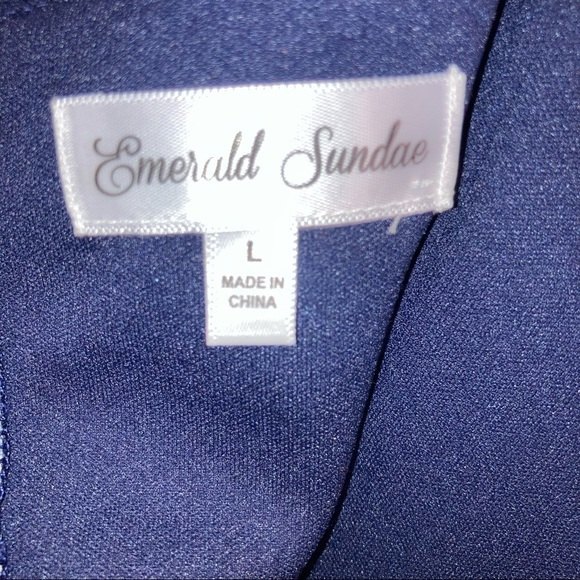 Blue Pink Silver Foil Floral Open Back PARTY Dress Size Large - Picture 5 of 11